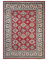 9x12 Red Kuba Afghan Hand Knotted Wool Area Rug
